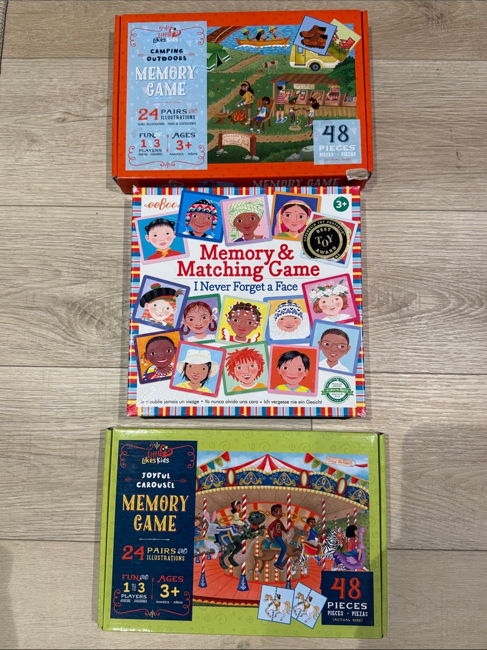 Lot of 3 Memory & Matching Games